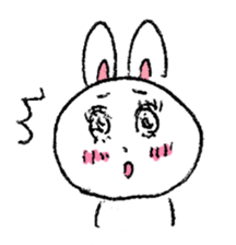 Expressive rabbit sticker #6974253