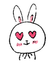 Expressive rabbit sticker #6974254