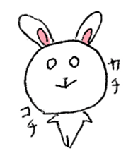 Expressive rabbit sticker #6974266