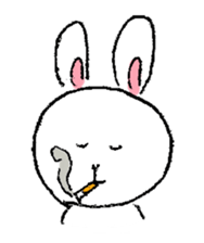 Expressive rabbit sticker #6974273