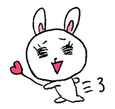 Expressive rabbit sticker #6974276