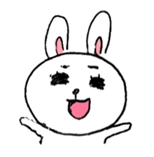 Expressive rabbit sticker #6974278
