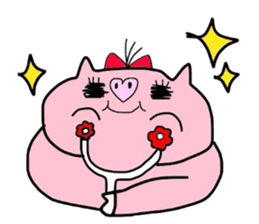 My baby pig of thin hair sticker #6975697