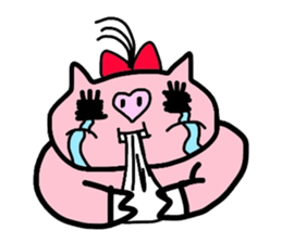 My baby pig of thin hair sticker #6975712