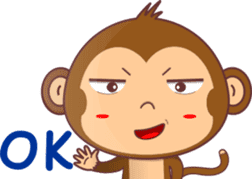 Handsome monkey sticker #6976047