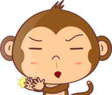 Handsome monkey sticker #6976051