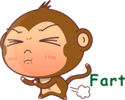 Handsome monkey sticker #6976057