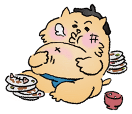 Sumo Cat - step by step sticker #6976121