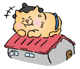 Sumo Cat - step by step sticker #6976122