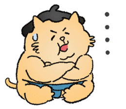 Sumo Cat - step by step sticker #6976125