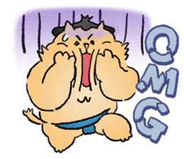 Sumo Cat - step by step sticker #6976131