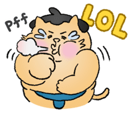 Sumo Cat - step by step sticker #6976142