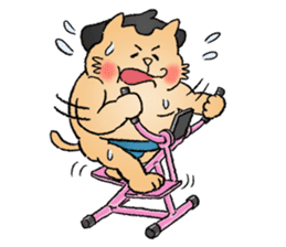 Sumo Cat - step by step sticker #6976150