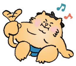 Sumo Cat - step by step sticker #6976151