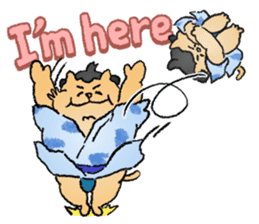 Sumo Cat - step by step sticker #6976154