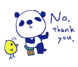 English happy panda sticker sticker #6976207