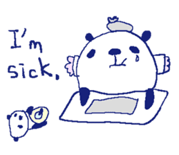 English happy panda sticker sticker #6976222