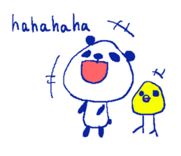 English happy panda sticker sticker #6976225