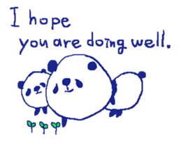 English happy panda sticker sticker #6976227