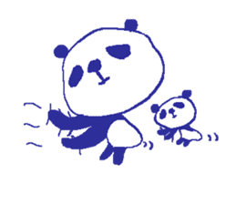 English happy panda sticker sticker #6976232