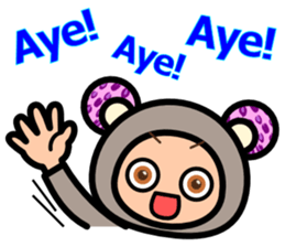 Leopard ear -Eng.- sticker #6976485