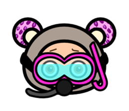 Leopard ear -Eng.- sticker #6976500