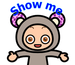 Leopard ear -Eng.- sticker #6976502