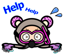 Leopard ear -Eng.- sticker #6976506