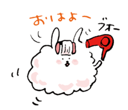 Rabbit of the unmanageable hair sticker #6976520