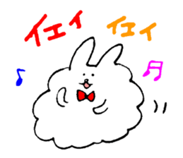 Rabbit of the unmanageable hair sticker #6976530