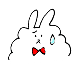 Rabbit of the unmanageable hair sticker #6976533