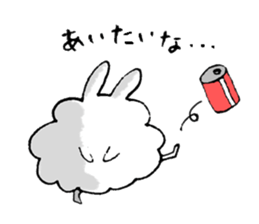 Rabbit of the unmanageable hair sticker #6976549