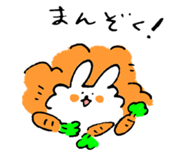 Rabbit of the unmanageable hair sticker #6976553