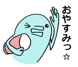 blue creature Parent and child sticker #6976841