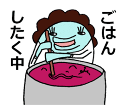 blue creature Parent and child sticker #6976858