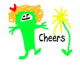 rakugaki de american sticker #6977743