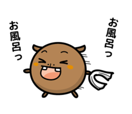 hippopotamus and daily life sticker #6978705