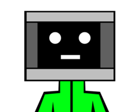 Monitor human01 sticker #6979080