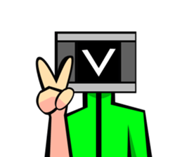 Monitor human01 sticker #6979086