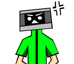 Monitor human01 sticker #6979088