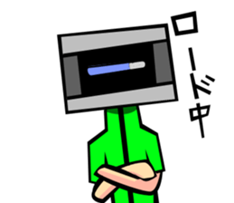 Monitor human01 sticker #6979100