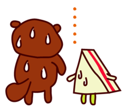 Tanu the Tanuki and Sando the Sandwich sticker #6980868