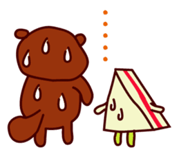 Tanu the Tanuki and Sando the Sandwich sticker #6980868