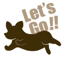 welsh corgi silhouette sticker #6981241