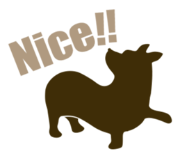 welsh corgi silhouette sticker #6981243