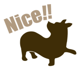 welsh corgi silhouette sticker #6981243