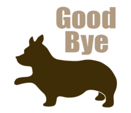 welsh corgi silhouette sticker #6981244