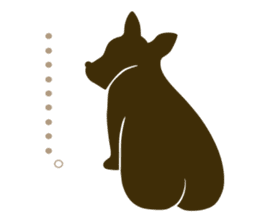 welsh corgi silhouette sticker #6981246