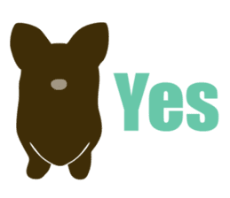 welsh corgi silhouette sticker #6981248