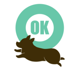 welsh corgi silhouette sticker #6981250